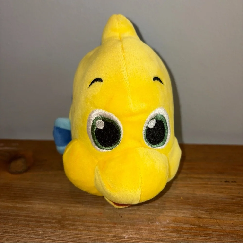 Disney Store Authentic Flounder Plush - The Little Mermaid - Mini - 6.5